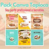 Pack Canva Tapioca para Tapiocaria e Qualquer Pessoa que Trabalhe com Tapioca, que queira deixar o Perfil do instagram mais Profissional