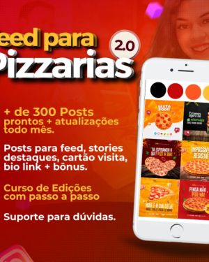 Pack Canva Pizzaria 2.0 + 250 Artes Editáveis