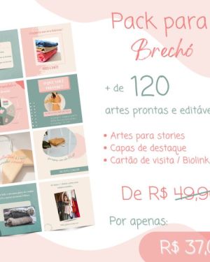 Pack Canva Brechó +120 Artes