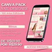 pack canva nail designer contendo mais de 100 templates prontos para instagram editável com canva gratuito